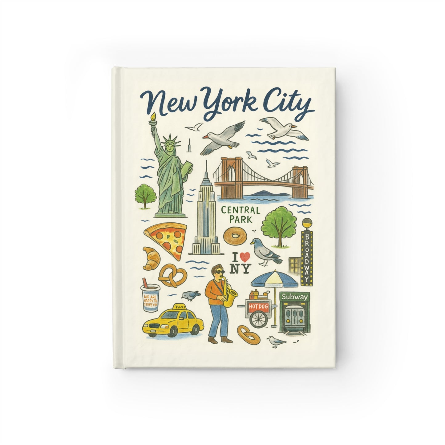 NYC Ruled Line Journal - Artistic City Notebook for Travelers, Students - Compact Keepsake, Gift for Creatives, Daily Reflections,