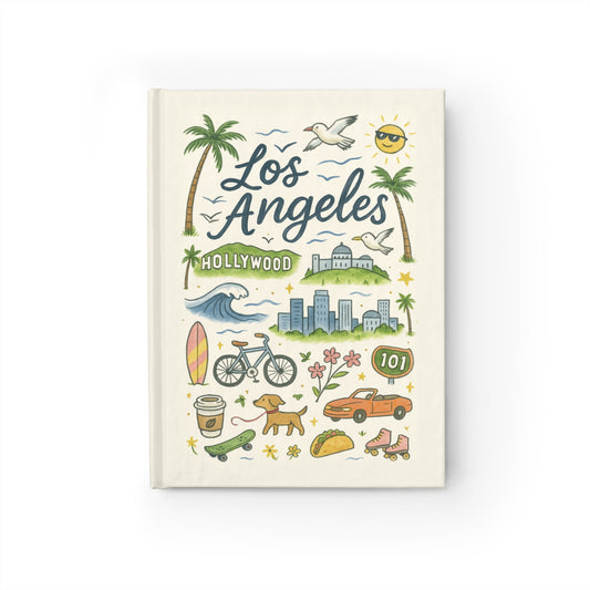Los Angeles Art Journal - Fabled Veil City Edition, Travelers Notebook, Dreamers Diary, Iconic City Series, Creamy Textured Cover
