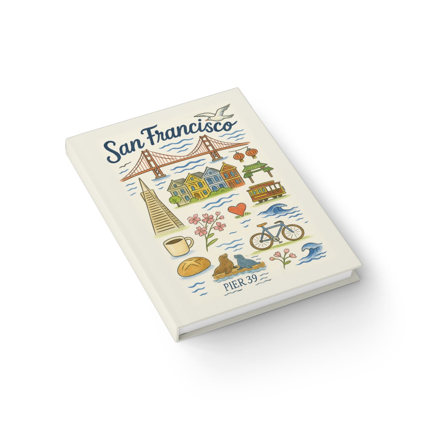 San Francisco Ruled Line Journal - Artistic City Notebook for Travelers, Students - Compact Keepsake, Gift for Creatives, Daily Reflections,