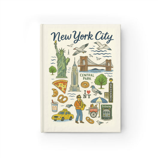 NYC Art Journal - Fabled Veil City Edition, Travelers Notebook, Dreamers Diary, Iconic City Series, Creamy Textured Cover