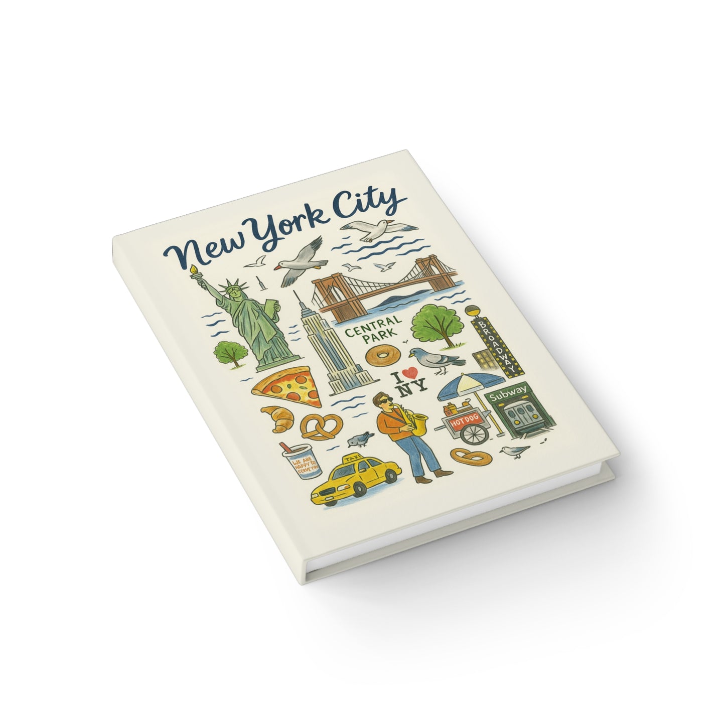 NYC Ruled Line Journal - Artistic City Notebook for Travelers, Students - Compact Keepsake, Gift for Creatives, Daily Reflections,